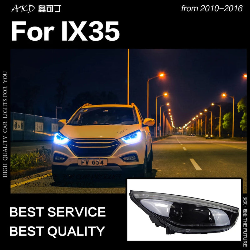 Car Styling Head Lamp for Hyundai IX35 Headlights 2010-2016 New Tucson LED Headlight DRL Hid Bi Xenon