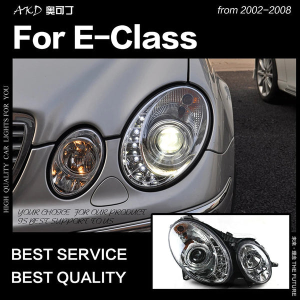 Car Styling Head Lamp for W211 Headlights 2002-2009 E200 E280 E300 LED Headlight LED DRL Hid Bi Xenon