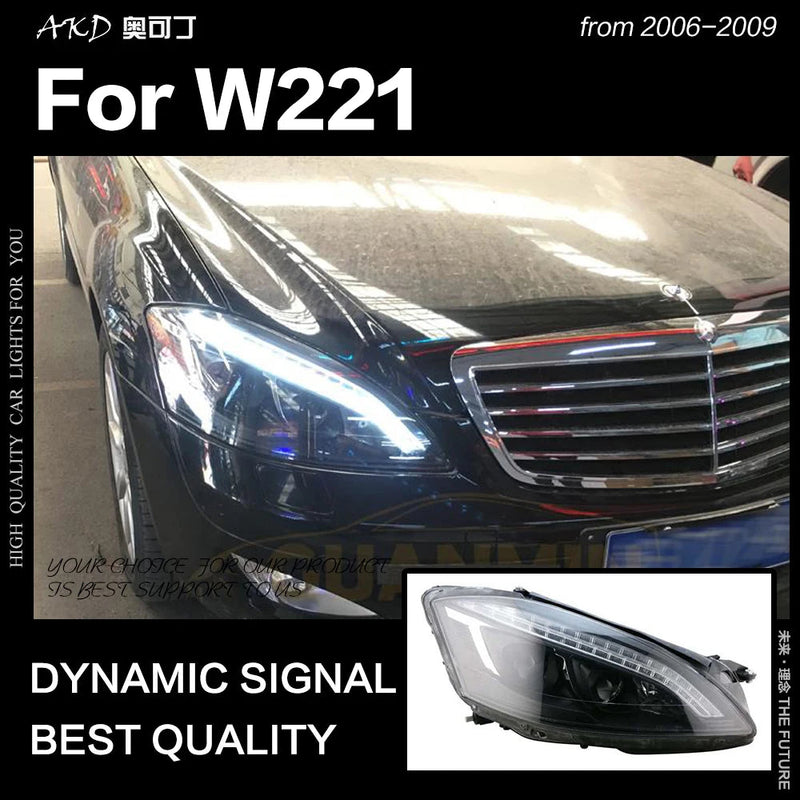 Car Styling Head Lamp for W221 Headlights 2006-2009 S300 S400 Headlight LED DRL Signal Lamp Hid Bi Xenon