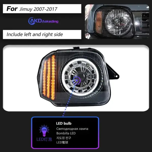Car Styling Head Lamp for Suzuki Jimny LED Headlight 2007-2017 Headlights Jimny DRL Turn Signal High Beam