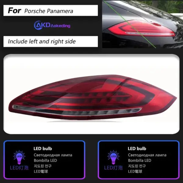 Car Styling for Porsche Panamera LED Tail Light 2014-2017 Panamera Rear Fog Brake Turn Signal Auto Accessories
