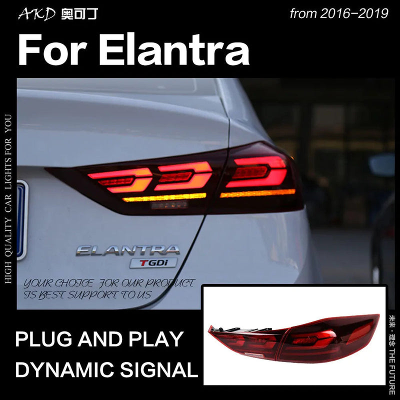 Car Styling Tail Lamp for Hyundai Elantra LED Tail Light 2017-2019 Elantra DRL Dynamic Signal Brake Reverse
