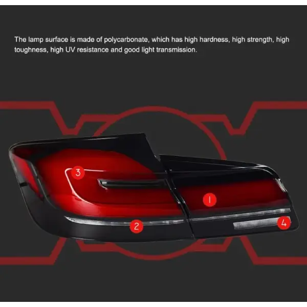 CAR CRAFT 5 Series Taillight Taillamp Compatible With Bmw 5