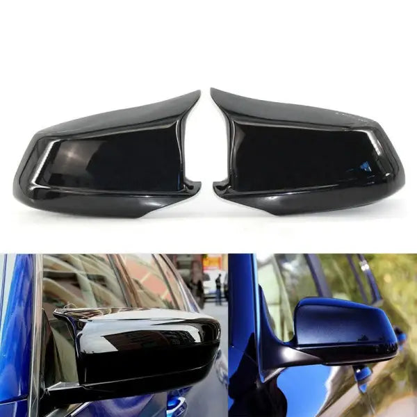 Car Craft Side Mirror Cover Compatible With Bmw 5 Series F10 2010-2014 Side Mirror Cover Glossy Black - CAR CRAFT INDIA