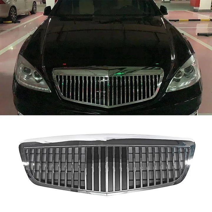 Car Craft Front Bumper Grill Compatible With Mercedes S Class W221 Lci 2010-2014 Maybach Brabus Sports Gt Amg Front Bumper Panamericana Grill W221 Grill Maybach Lci Black - CAR CRAFT INDIA