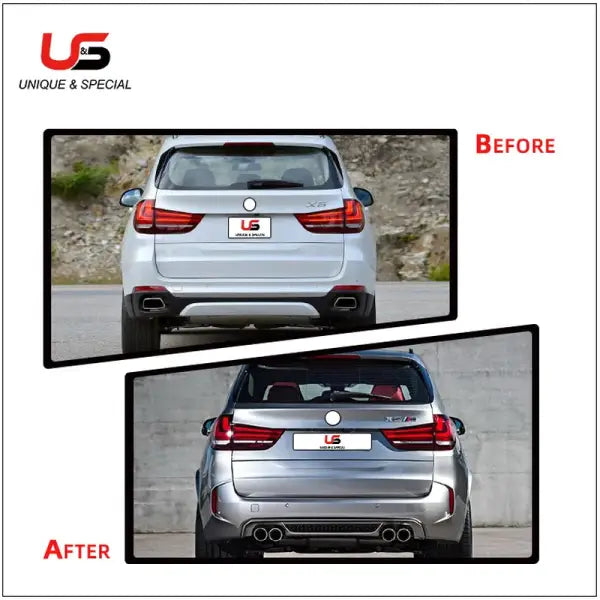 Use for F16(13-19Style) Upgradev to X6M Bodykit Front Bumper Side Skirts Exhaust Pipe Grille Rear Diffuser