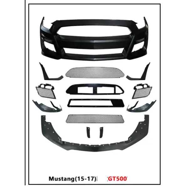 FORD MUSTANG GT500 BODYKIT FOR 2015-2018 MODEL BUMPER HOOD