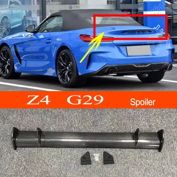 G29 Real Carbon Fiber / FRP Gt-Style Car-Styling Sporty Rear Trunk Wing Spoiler for BMW Z Series G29 Z4 2019-2022