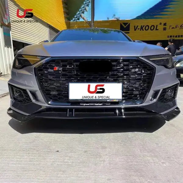 High Quality Auto Body Kit for Audi A6 C8 Upgrade to RS6 Special Design Front Bumper with Grille PP Material 2019-2020