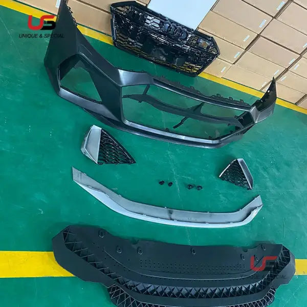 High Quality Auto Body Kit for Audi A7 Upgrade to RS7 1:1 PP Material 2019-2020 Body Kit Front Bumper with Honeycomb Grille