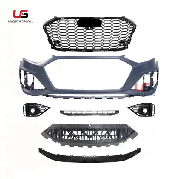 High Quality Auto Parts Body Kit for Audi A4 S4 Upgrade to 2021 RS4 Front Bumper with Grille Material PP