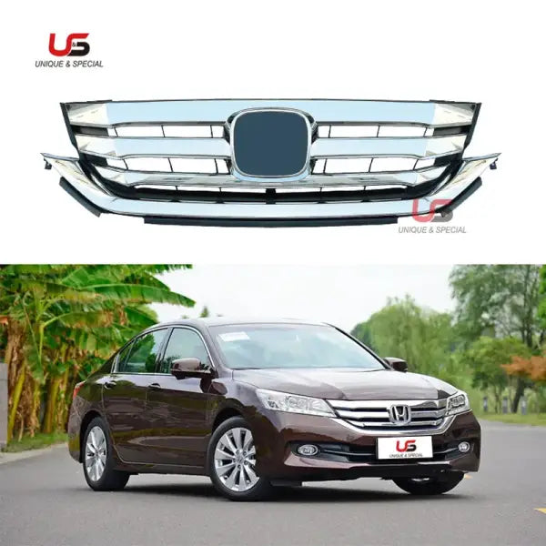 High Quality Brand Car Chrome Front Grille for 2013 2014 2015 Honda Accord Front Bumper Upper Grille OEM 71121-T2J-H01