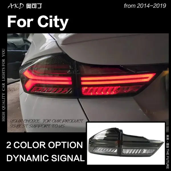 Honda City Tail Light 2014-2019 City LED Tail Lamp LED DRL Dynamic Signal Brake Reverse