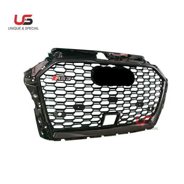 Honeycomb Style Front Grille with ACC for Audi A3 2017 2018 2019 2020 Upgrade Audi RS3 Mesh Grille