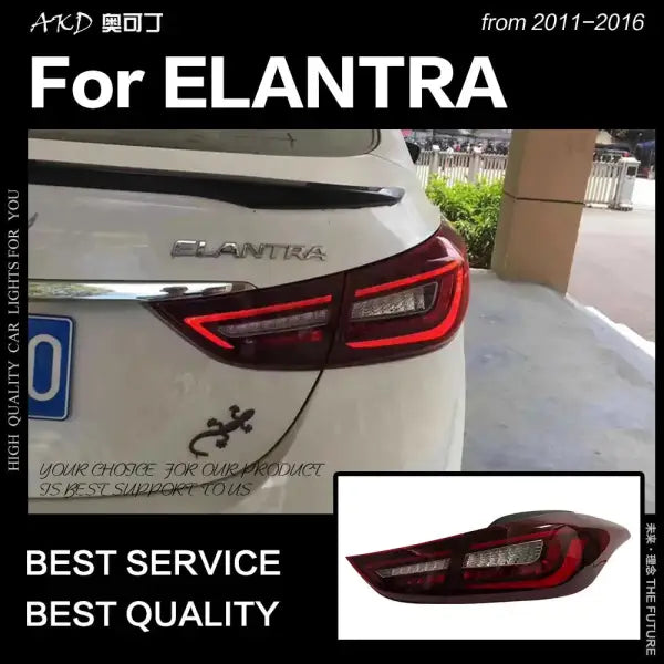 Hyundai Elantra Tail Lights Elantra MD LED Tail Light Rear Lamp DRL Dynamic Signal Brake Reverse