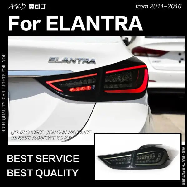 Hyundai Elantra Tail Lights Elantra MD LED Tail Light Rear Lamp DRL Dynamic Signal Brake Reverse