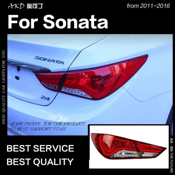 Hyundai Sonata Tail Lights 2011-2016 Sonata YF LED Tail Lamp DRL Signal Brake Reverse
