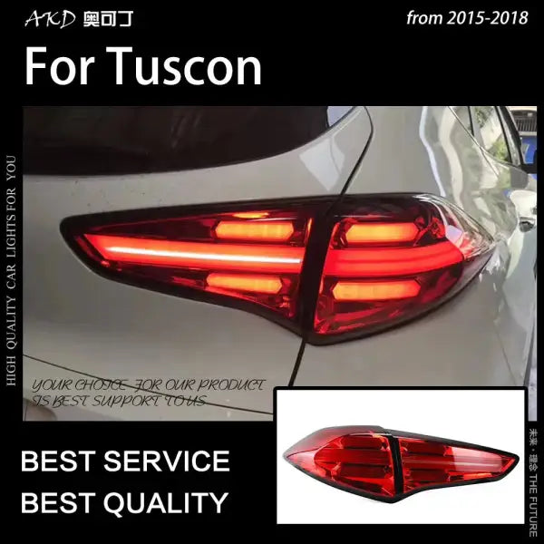Hyundai Tucson Tail Lights 2015-2018 New Tucson LED Tail Lamp LED DRL Signal Brake Reverse