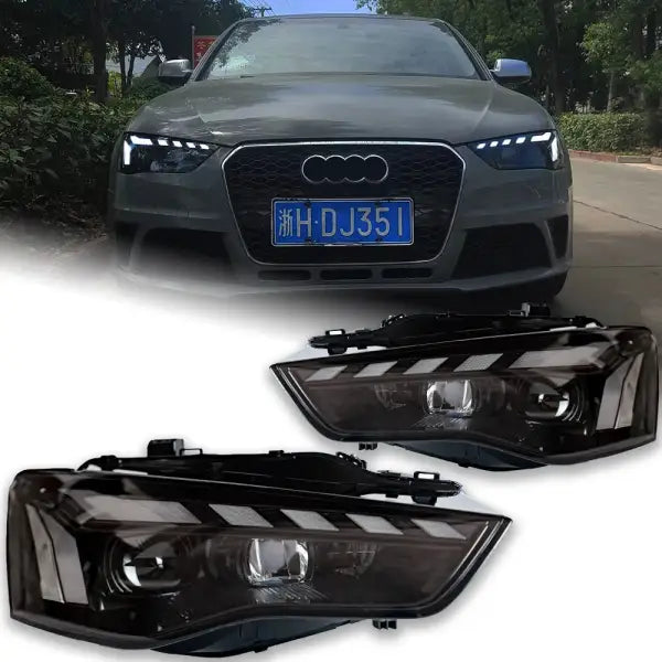 Car Lights for Audi A5 LED Headlight Projector Lens 2008-2016 Animation DRL Dynamic Signal Reverese Automotive