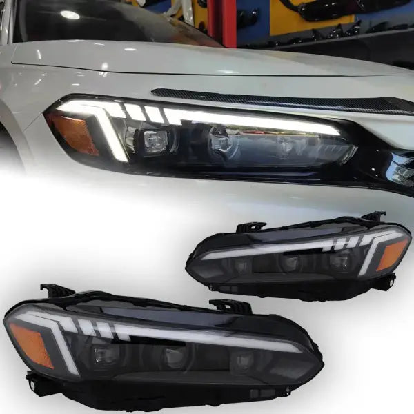 Car Lights for Honda Civic Headlights 2021-2022 LED Headlight Projector Lens Dynamic Signal DRL Head Lamp Beam