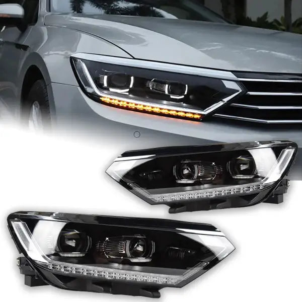 Car Lights for VW Passat B8 LED Headlight Projector Lens 2016-2019 Magotan Headlights DRL Head Lamp Angel Eye