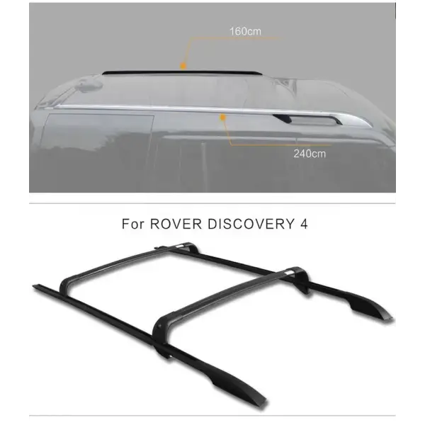 Noble Custom Aluminum Roof Rack Rails Car Roof Rack for LAND ROVER DISCOVERY 4 3 Large Capacity Two Vertical Pole Roof Rack