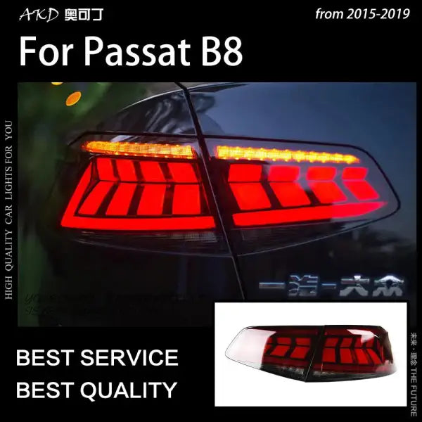 Passat B8 Tail Light 2015-2019 Passat Europe LED Tail Lamp LED DRL Dynami Signal Brake Reverse