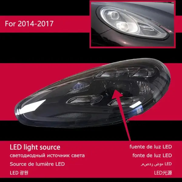 Porsche Panamera 970 Headlights 2010-2016 971 LED Headlight Projector Lens DRL Head Lamp