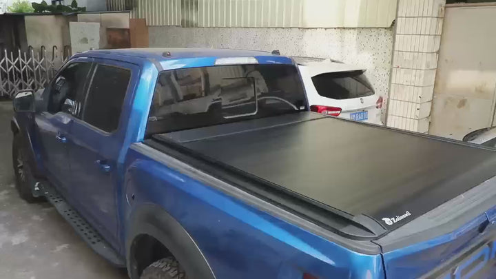 Car Craft Compatible With Toyota Hilux Revo 2015-2024 Rear Truck Bed Retractable Lid Tonneau Tray Cover Roller Back Rear Controlled By Electric Automatic Remote CC-5134