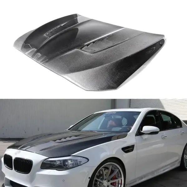 Rear Carbon Fiber Engine Hood Cover Front Auto Parts DTM Style for BMW F10 F18 M5 550 535 528 2011-2017