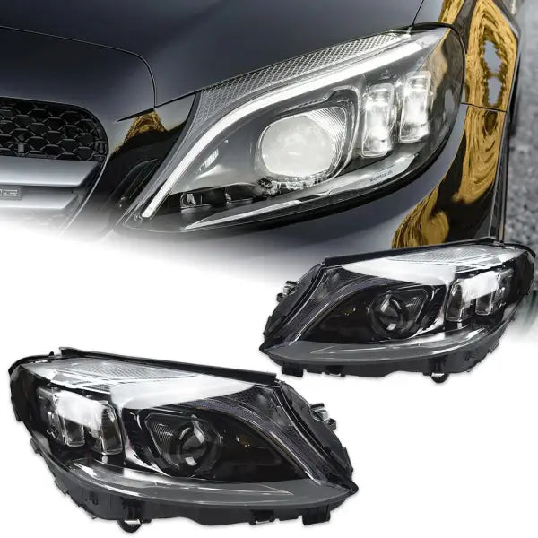 Car Styling Head Lamp for Benz W205 Headlights 2014-2020 C180 C200 C260 C300 LED Headlight Projector DRL