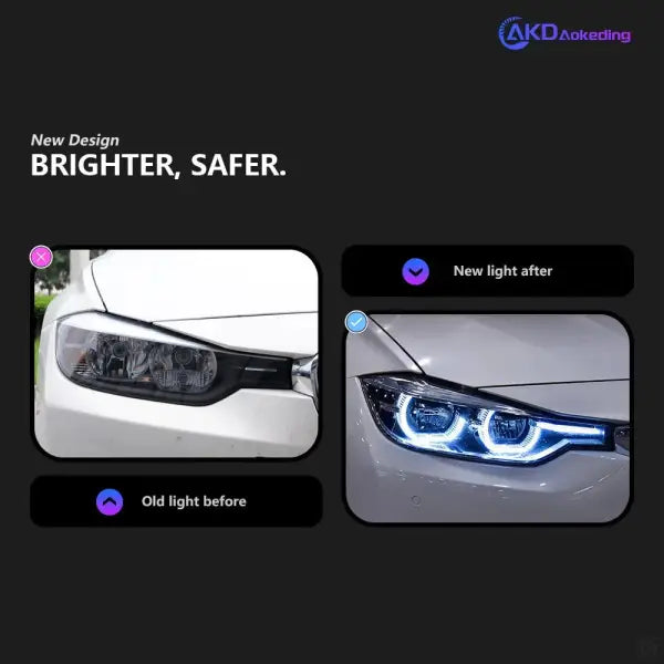 Car Styling Head Lamp for BMW F30 Headlights 2013-2015 F35 LED Headlight 320I 318I 325I DRL Angel Eye Automotive