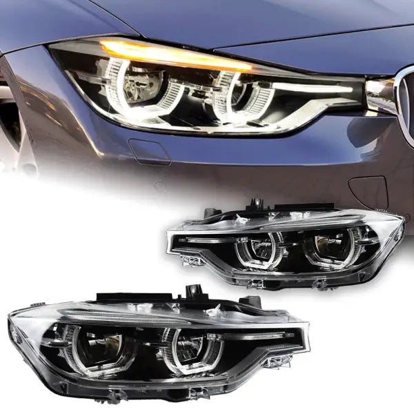 Car Styling Head Lamp for BMW F30 Headlights 2013-2015 F35 LED Headlight 320I 318I 325I DRL Angel Eye Automotive