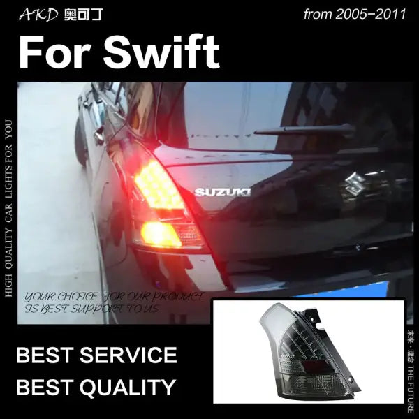 Suzuki Swift Tail Lights 2005-2016 Swift LED Tail Lamp LED DRL Signal Brake Reverse