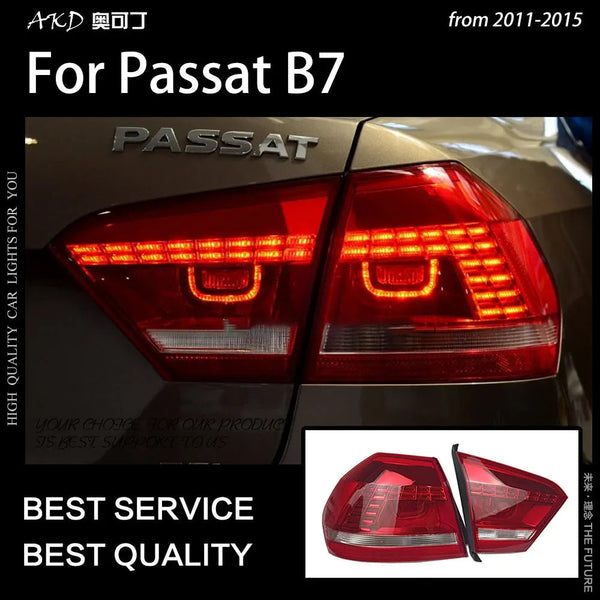 VW Passat B7 Tail Lights 2012-2015 Passat US Version LED Tail Lamp DRL Dynami Signal Brake