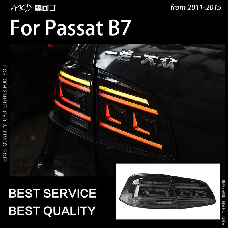 VW Passat B7 Tail Lights 2012-2016 Magotan LED Tail Lamp B.5 Design DRL Dynami Signal Brake