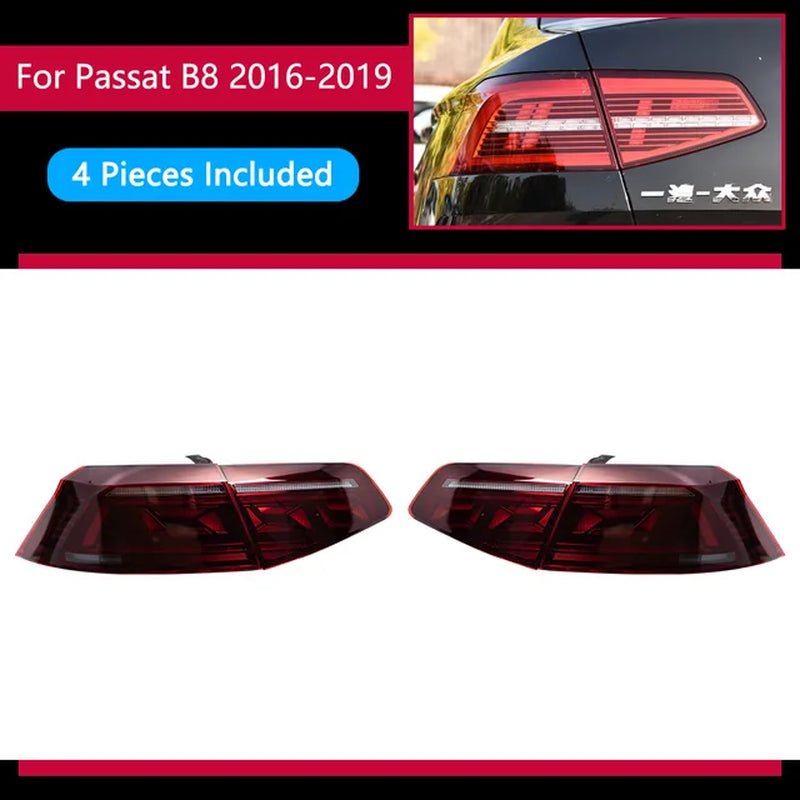 VW Passat B8 Tail Light 2015-2019 Magotan LED Tail Lamp LED DRL Dynami Signal Brake Reverse