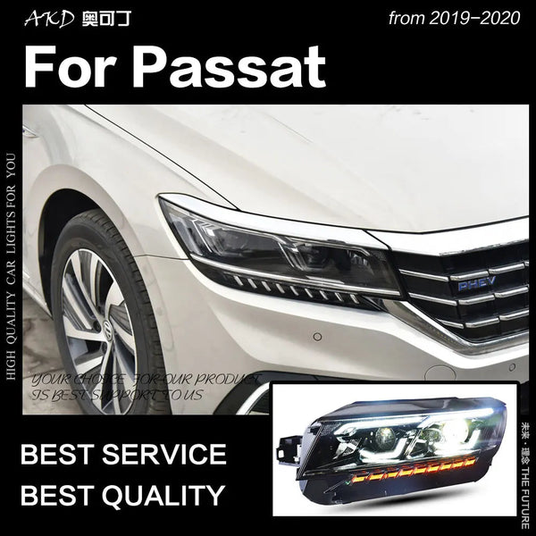 VW Passat B9 Headlights 2019-2020 New Passat US Version LED Headlight DRL Dynamic Signal Head Lamp