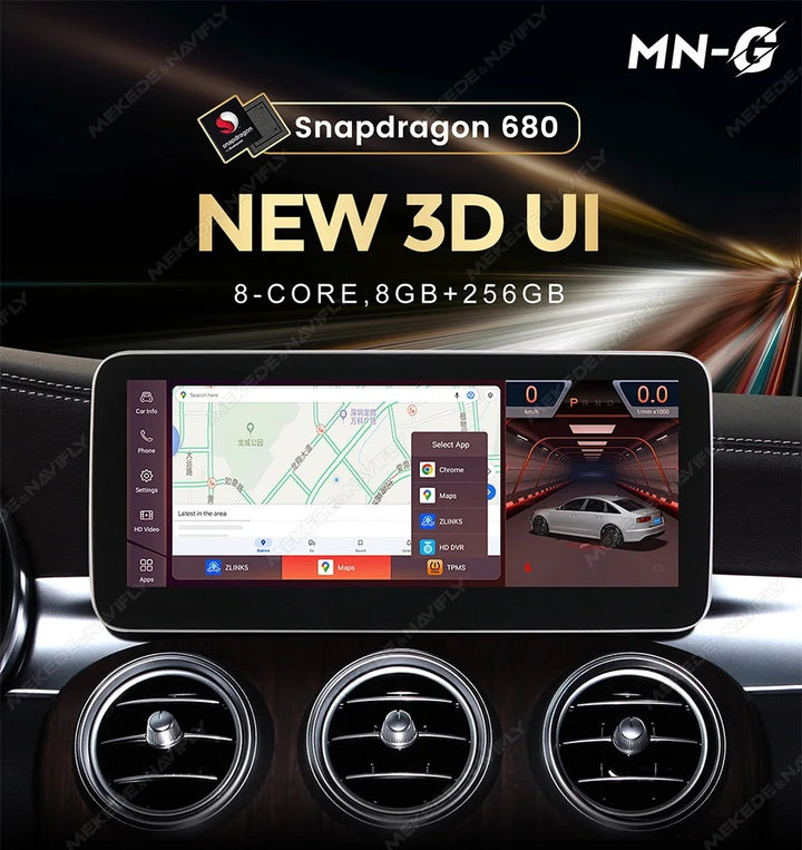 Car Craft Compatible With Mercedes Glc W253 X253 2015-2019 C Class W205 2016-2019 V class W447 2014-2019 Android Multimedia Infotainment Touchscreen Dvd Player Wireless Carplay Android Auto 4gb+64gb 12.5 Inch Cc-5214 - CAR CRAFT INDIA