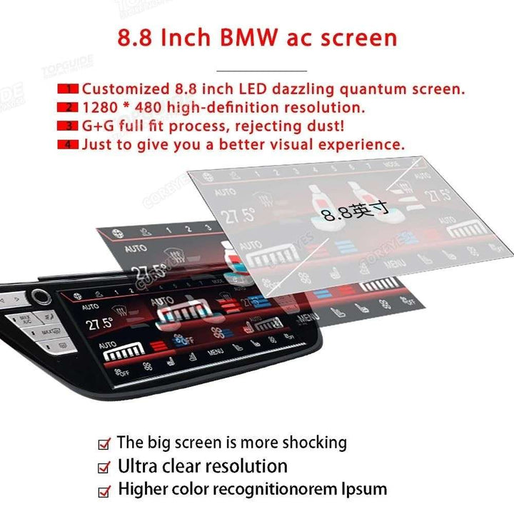 Car Craft Compatible With Bmw 5 Series G30 6 Series G32 X3 X4 G01 G02 G08 2018-2022 Lcd Display Air Conditioning Board Android Ac Panel Digital Touch Screen Climate Knobs Control 8.8 Inch CC-8494 - CAR CRAFT INDIA