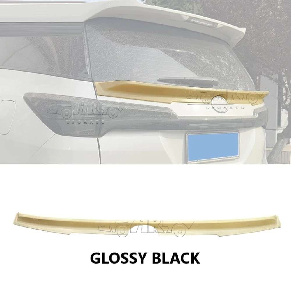 Car Craft Compatible With Toyota Fortuner 2016-2024 Rear Trunk Wing Boot Mid Spoiler Lip Splitter Skirt Ar-toyota-0157 Glossy Black - CAR CRAFT INDIA