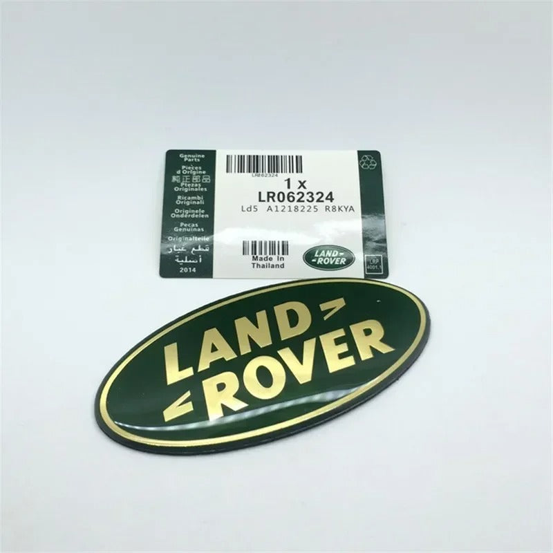 Car Craft Compatible With Range Land Rover Rrs Rrv Vogue Sport Discovery Evoque Defender Grill Letter Logo Badge Emblem Sticker 85x42mm Green With Gold Letter