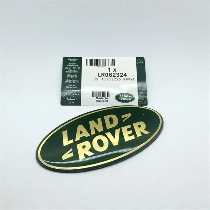 Car Craft Compatible With Range Land Rover Rrs Rrv Vogue Sport Discovery Evoque Defender Grill Letter Logo Badge Emblem Sticker 85x42mm Green With Gold Letter