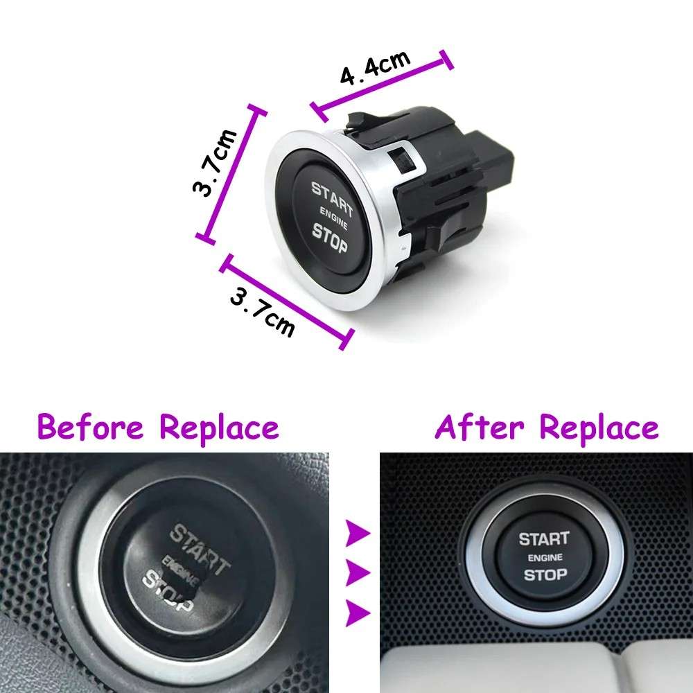 Car Craft Compatible With Land Range Rover Evoque 12-18 Discovery Sport 15-19 Velar 17-19 Discovery 17-19 Sport 14-19 Vogue 13-19 Car Engine Ignition Start Stop Switch Assembly Lr094038 Black - CAR CRAFT INDIA