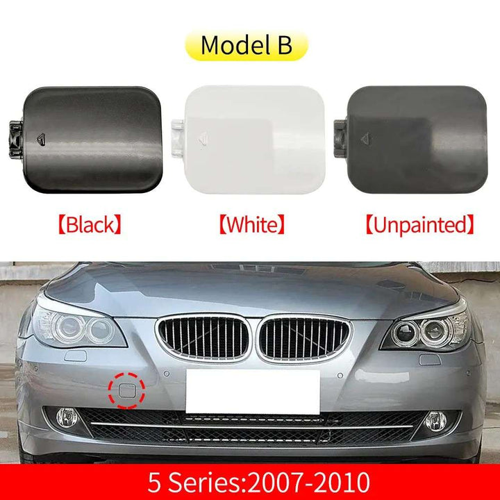 Car Craft Compatible With Bmw 5 Series E60 2003-2009 Rear Bumper Tow Hook Towing Tochan Trailer Cover 51117184708 Model B Unpainted CC-8097 - CAR CRAFT INDIA