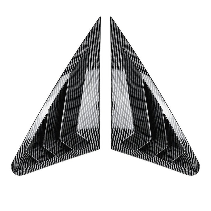 Car Craft Compatible With Audi A3 8v 2014-2020 Car Rear Window Louvers Sticker Rear Triangle Window Shade Spoiler Trim Accessories Zst-842 Cf Carbon Fiber Look