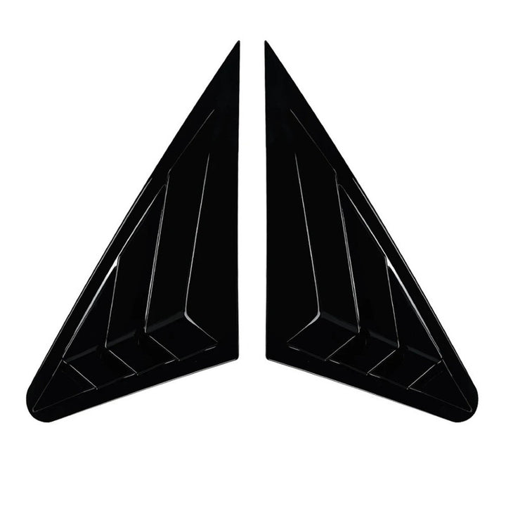 Car Craft Compatible With Audi A3 8v 2014-2020 Car Rear Window Louvers Sticker Rear Triangle Window Shade Spoiler Trim Accessories Zst-842 Gb Glooy Black