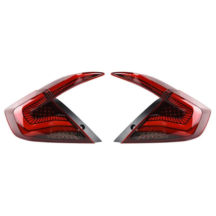 Car Craft Compatible With Honda Civic 10th Gen 2016-2020 Car Rear Upgraded Tail Light Lamp Xenon Taillight Retrofit Upgrade Modified Led Drl Hid C Red