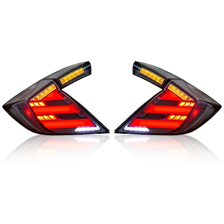 Car Craft Compatible With Honda Civic 10th Gen 2016-2020 Car Rear Upgraded Tail Light Lamp Xenon Taillight Retrofit Upgrade Modified Led Drl Hid F Smoke