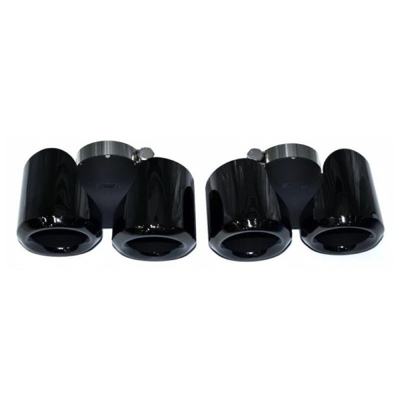 Car Craft Compatible With Range Land Rover Defender 90 110 130 L663 Lr129997 2020+ Car Exhaust Tip Tailpipe Stainless Steel Square Muffler Tip Nozzle Silensor 2.0 Round Black - CAR CRAFT INDIA